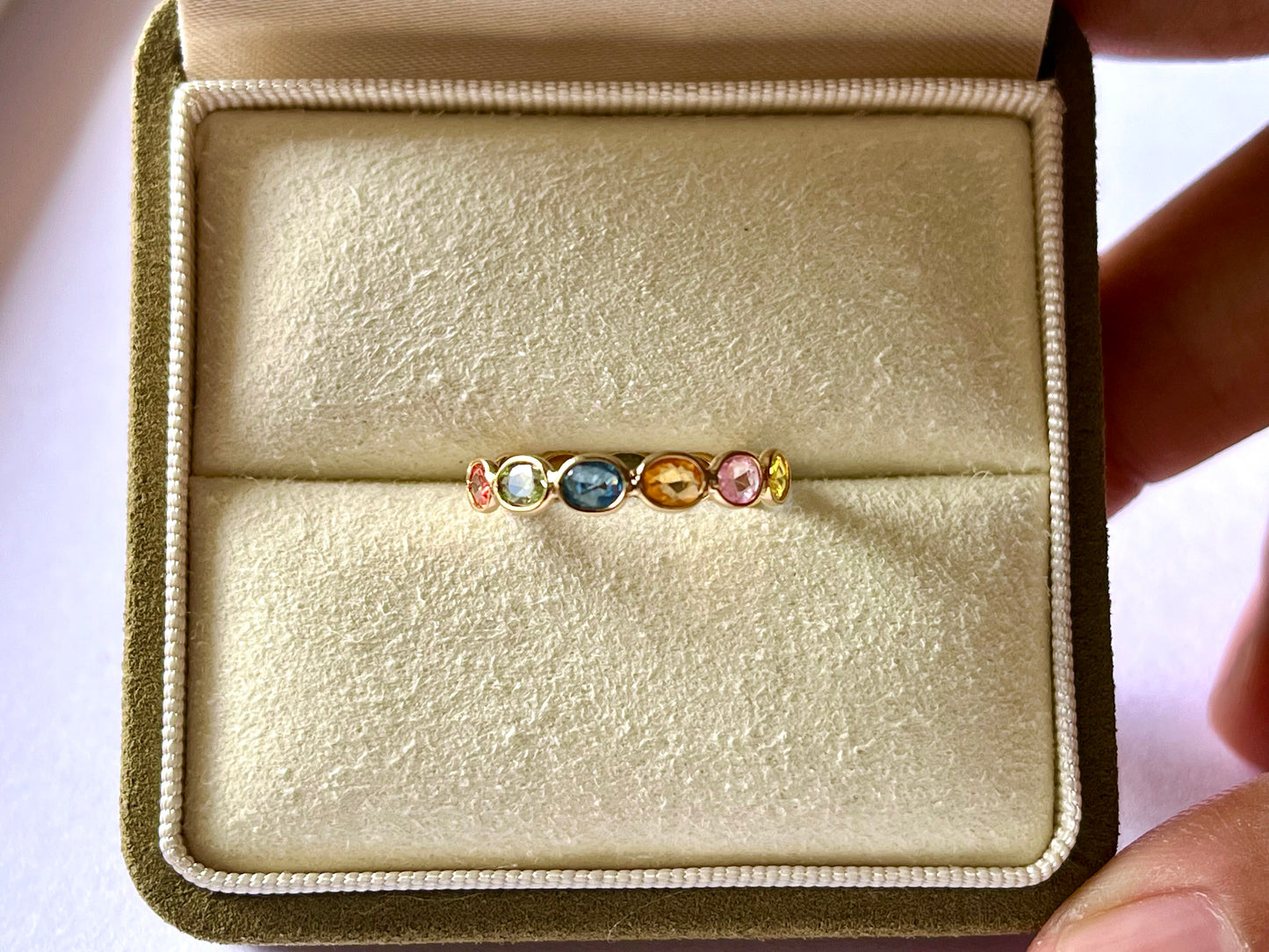 Sapphire Colourful Pastel Ring