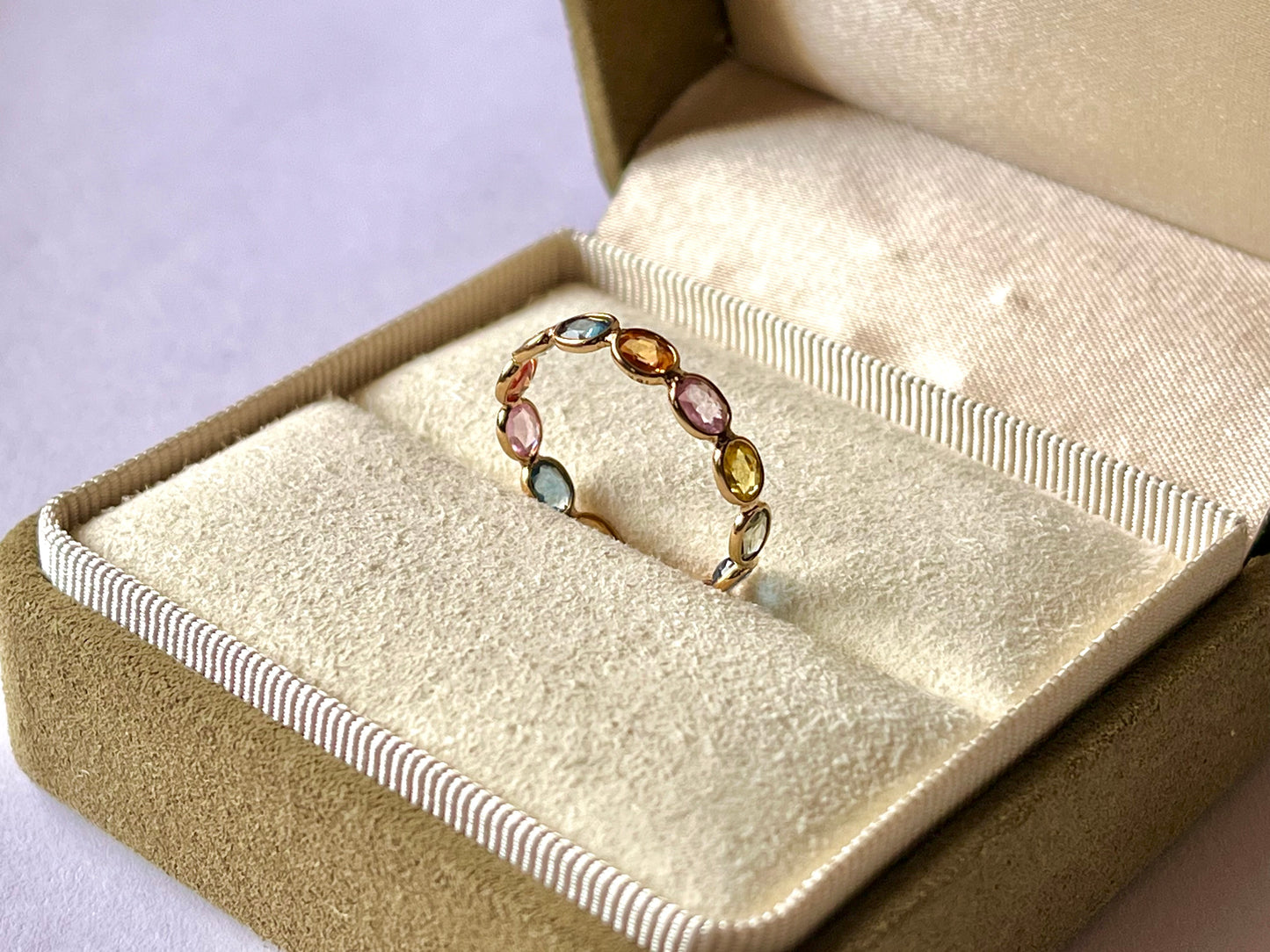 Sapphire Colourful Pastel Ring