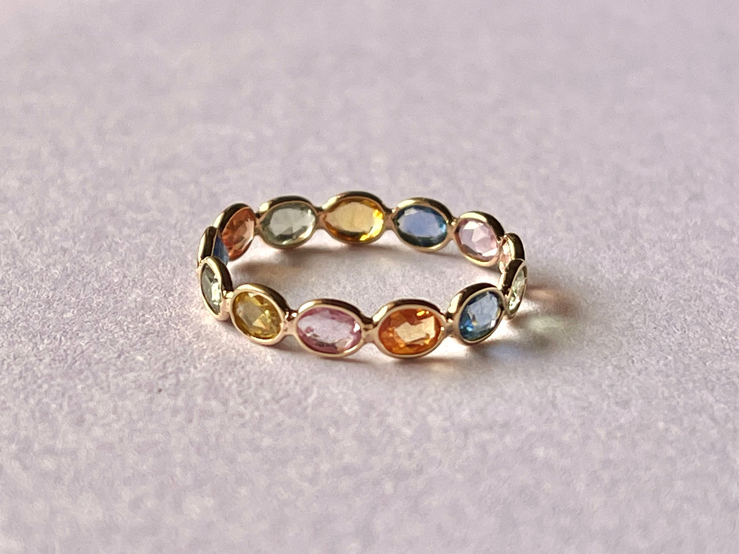 Sapphire Colourful Pastel Ring