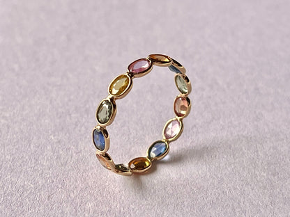 Sapphire Colourful Pastel Ring