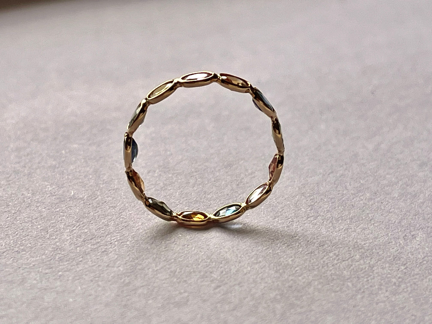 Sapphire Colourful Pastel Ring