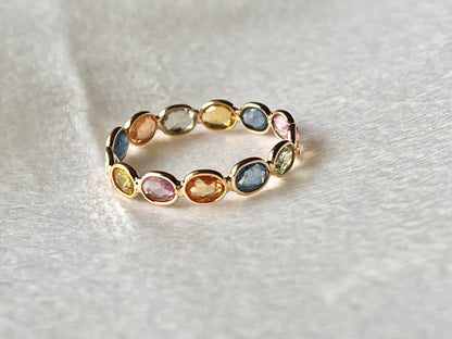 Sapphire Colourful Pastel Ring