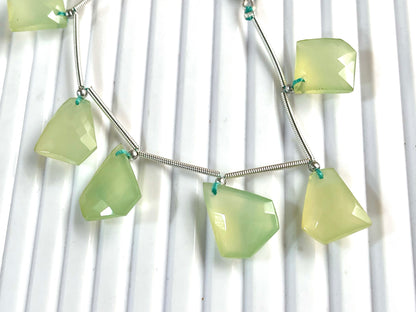 Pastel Green Onyx Faceted Mix Shape Cut stone Beads