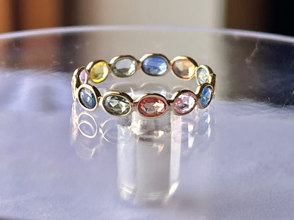 Sapphire Colourful Pastel Ring