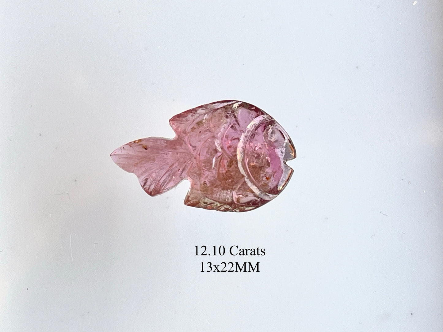 Rare! Natural Tourmaline Fish Carving loose