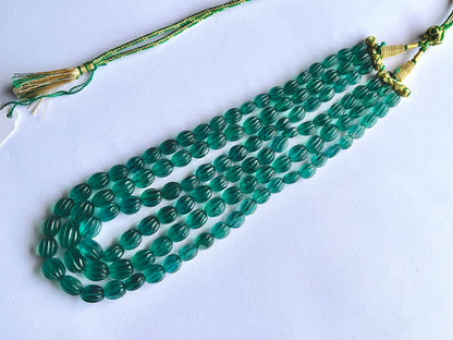 Natural Greenish Blue Fluorite Carved Beads