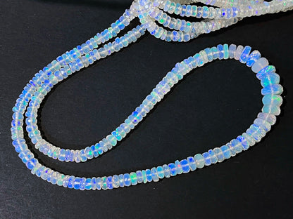 Natural Ethiopian Opal Faceted Rondelle Beads for Jewelry making