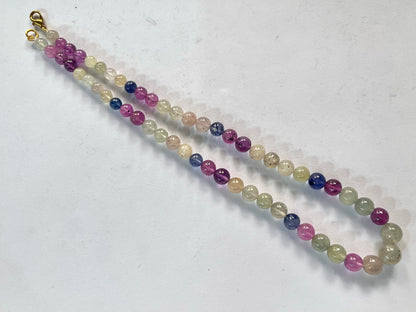 Multi sapphire smooth spherical shape beads