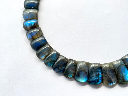 Natural Blue Fire Labradorite Gemstone Bib Necklace – Handmade Cleopatra Style Choker Jewelry