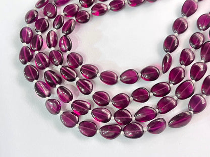 Rhodolite garnet smooth tumble beads