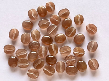 Natural Moonstone Coffee Bean beads