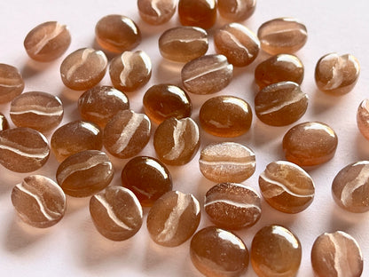 Natural Moonstone Coffee Bean beads