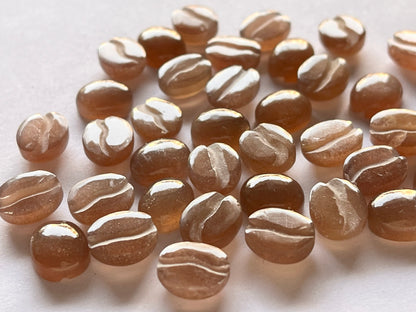 Natural Moonstone Coffee Bean beads