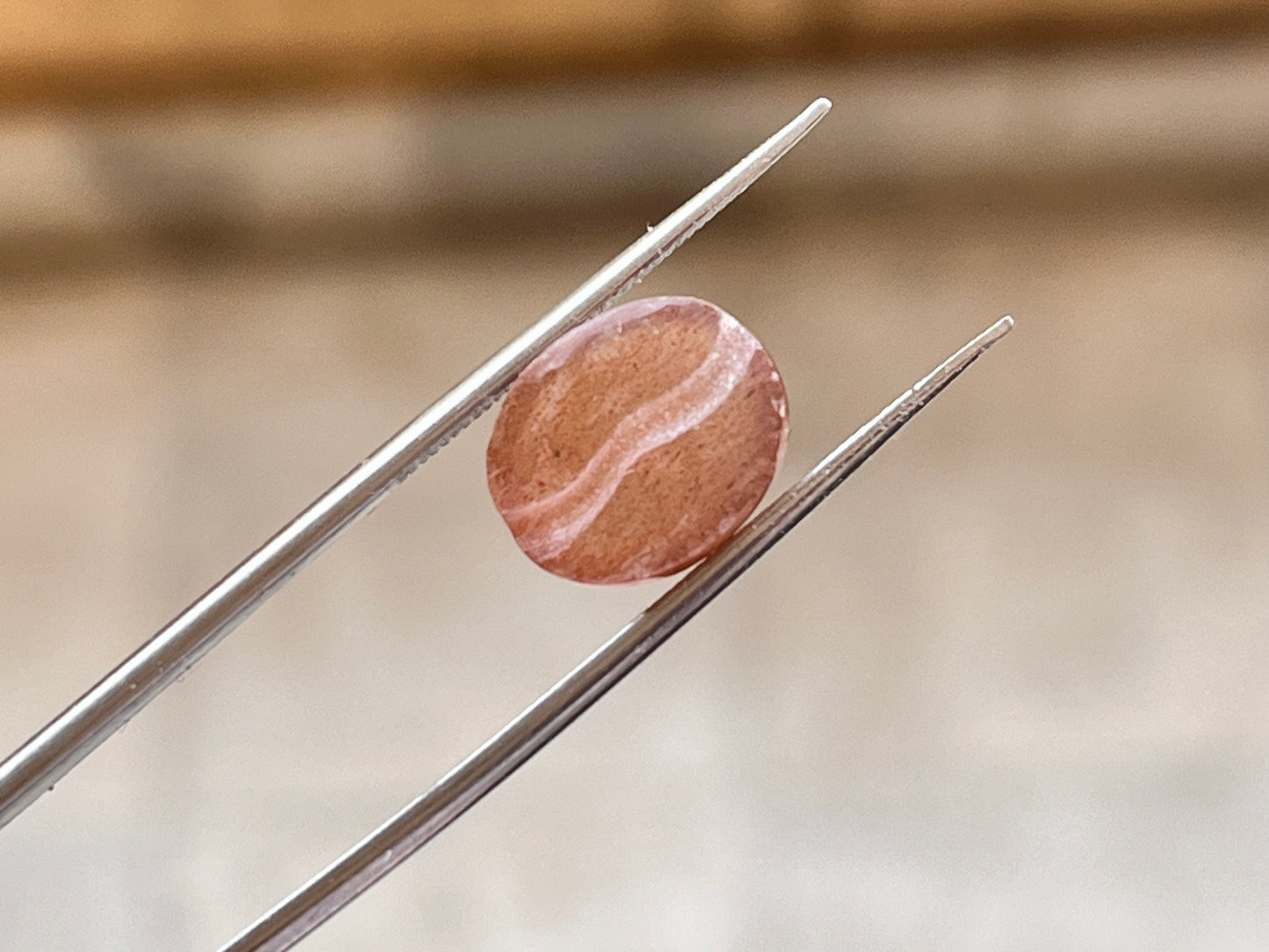 Natural Moonstone Coffee Bean beads