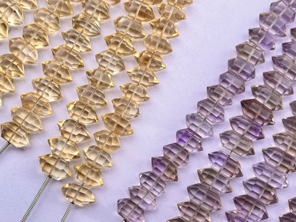 All New! Natural Gemstones Double Terminated Points Shape drops