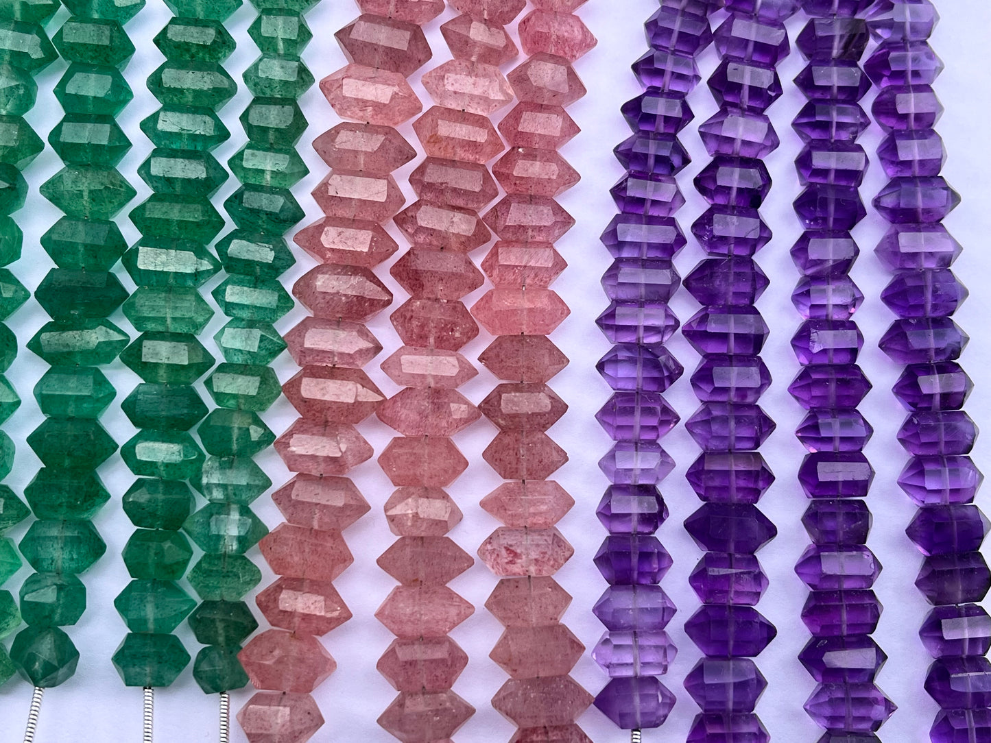 All New! Natural Gemstones Double Terminated Points Shape drops