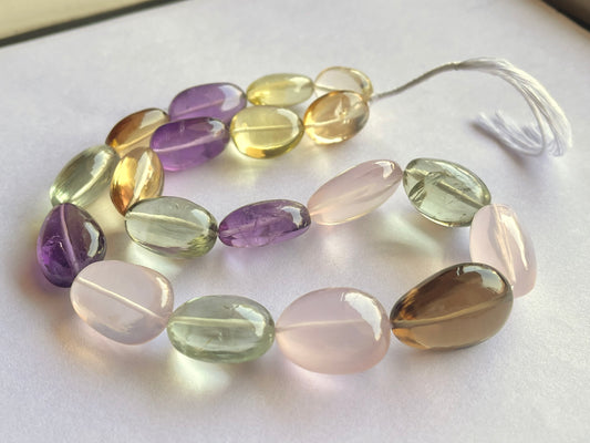Mix Gemstones Smooth Tumble Shape Beads