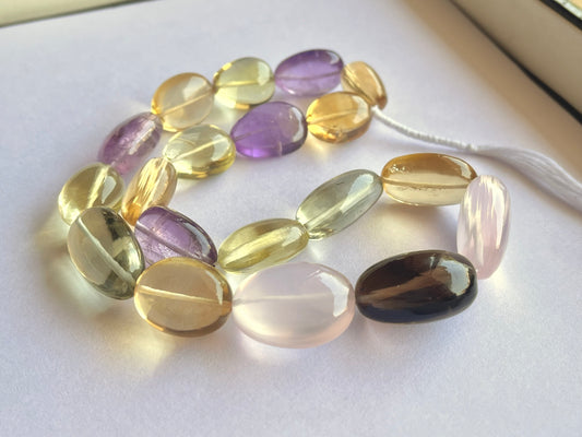 Mix Gemstones Smooth Tumble Shape Beads