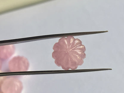 Natural Pink Morganite Gemstone Hand Carved Melons Loose