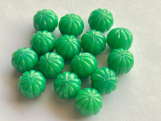 Chrysoprase Chalcedony Gemstone Hand Carved Melons Loose