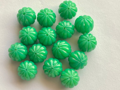 Chrysoprase Chalcedony Gemstone Hand Carved Melons Loose