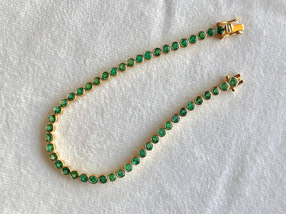 Emerald Tennis Bracelet 18K
