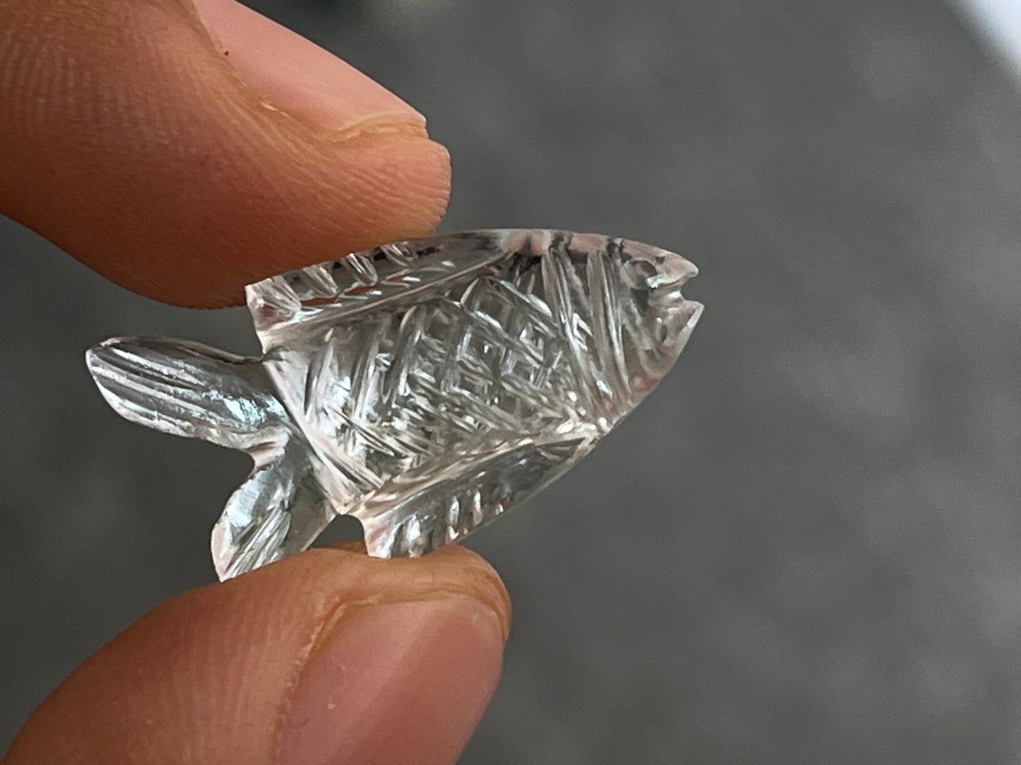 Crystal Quartz Fish Loose carving