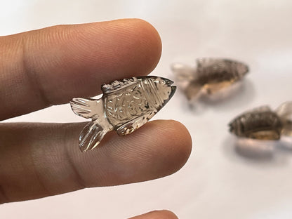 Smoky Quartz Fish Loose carving