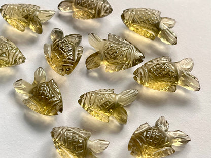 Olive Quartz Fish Loose carving