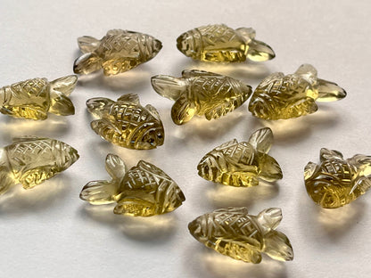 Olive Quartz Fish Loose carving