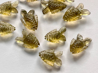 Olive Quartz Fish Loose carving