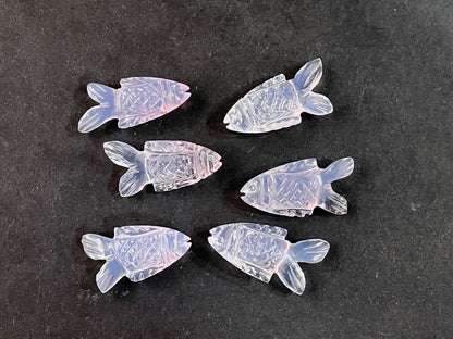 Lavender Quartz Fish Loose carving
