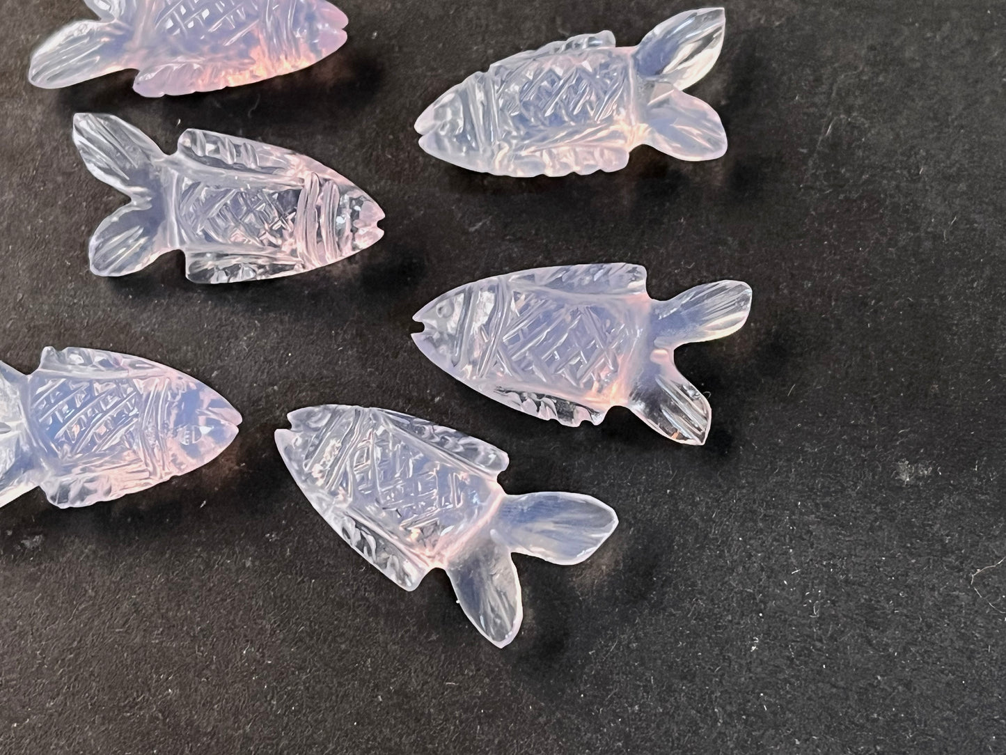 Lavender Quartz Fish Loose carving