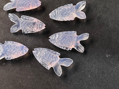 Lavender Quartz Fish Loose carving