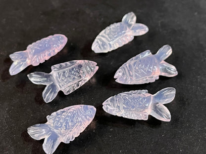 Lavender Quartz Fish Loose carving