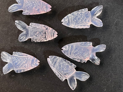 Lavender Quartz Fish Loose carving
