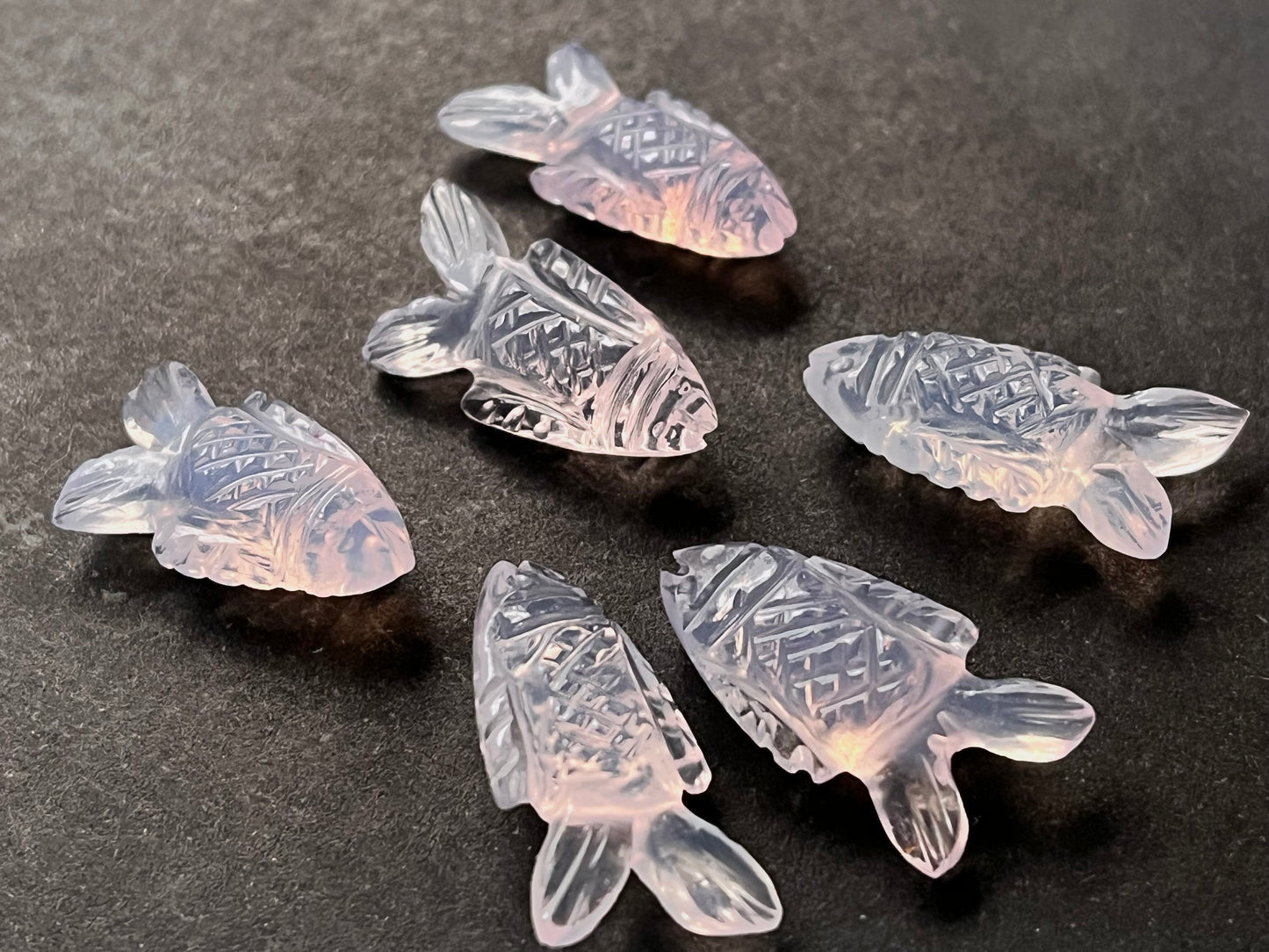 Lavender Quartz Fish Loose carving