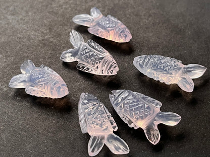 Lavender Quartz Fish Loose carving