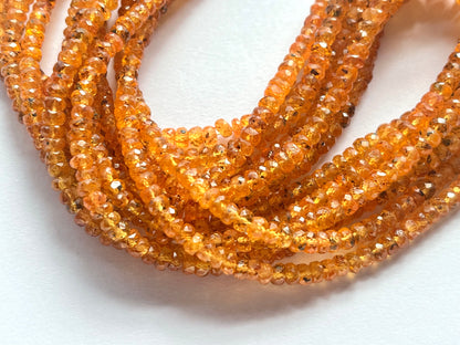Spessartine Garnet Faceted Rondelle Beads