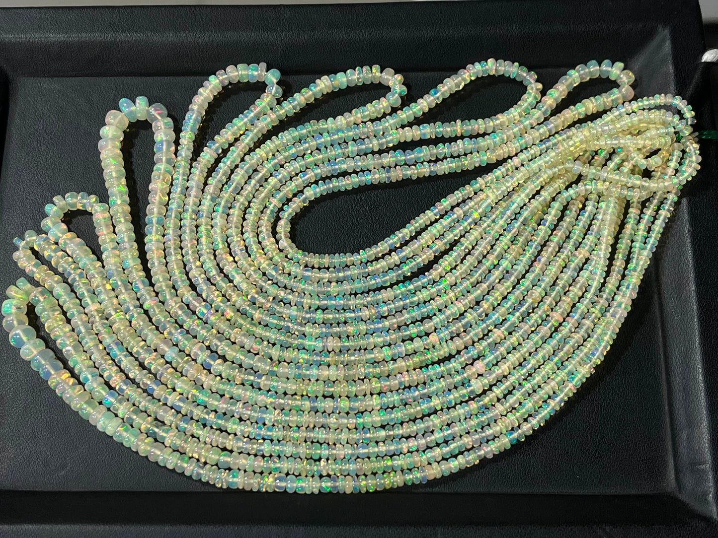 Ethiopian Opal Smooth Rondelle Beads