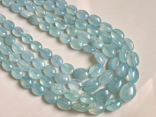 Aquamarine Smooth Oval Shape beads
