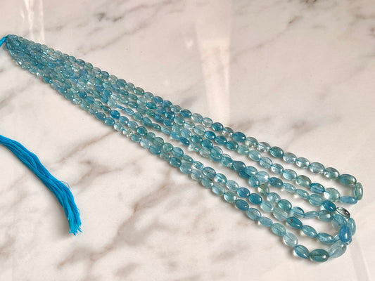 Aquamarine Smooth Oval Shape beads