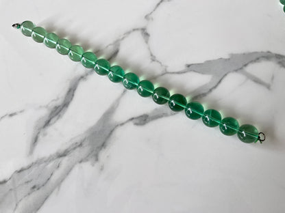 Natural Green Fluorite Smooth Spherical Shape Beads