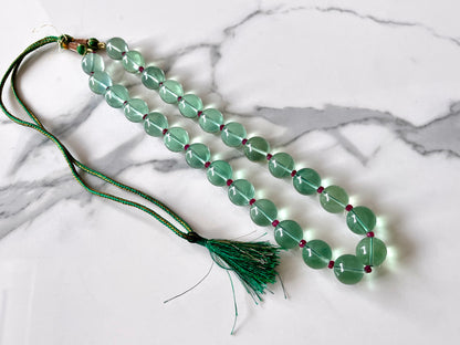 Natural Green Fluorite Smooth Spherical Shape Beads