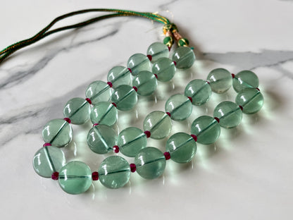 Natural Green Fluorite Smooth Spherical Shape Beads