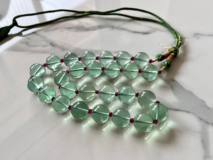 Natural Green Fluorite Smooth Spherical Shape Beads
