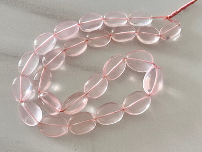 Natural Rose Quartz Gemstone Smooth Tumble Shape Beads