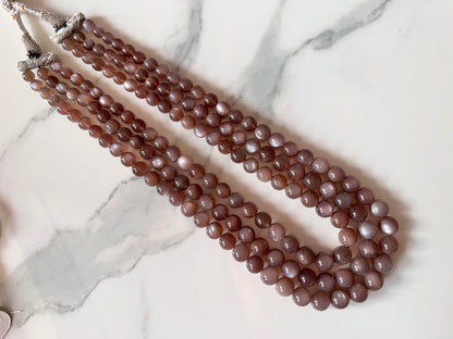 Chocolate Moonstone smooth Spherical shape beads
