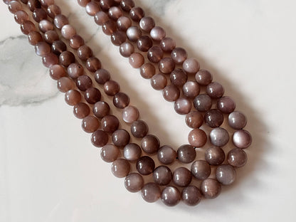 Chocolate Moonstone smooth Spherical shape beads