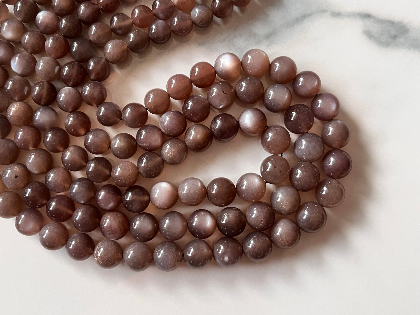 Chocolate Moonstone smooth Spherical shape beads